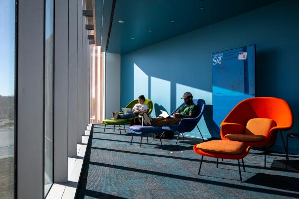 students studying independently in the Innovation Lab